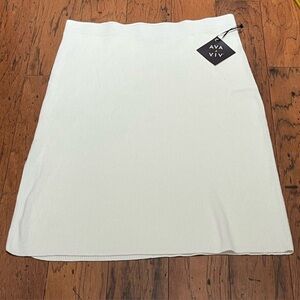 Ava & Viv White Midi Skirt